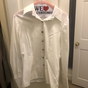 Tory Burch White Button Down Size 6